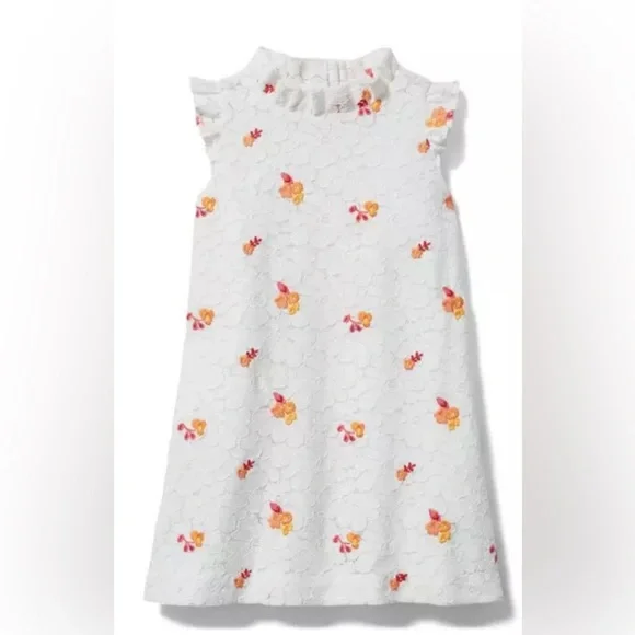 EUC Janie and Jack Embroidered Floral Lace Dress size 3 - Picture 1 of 5